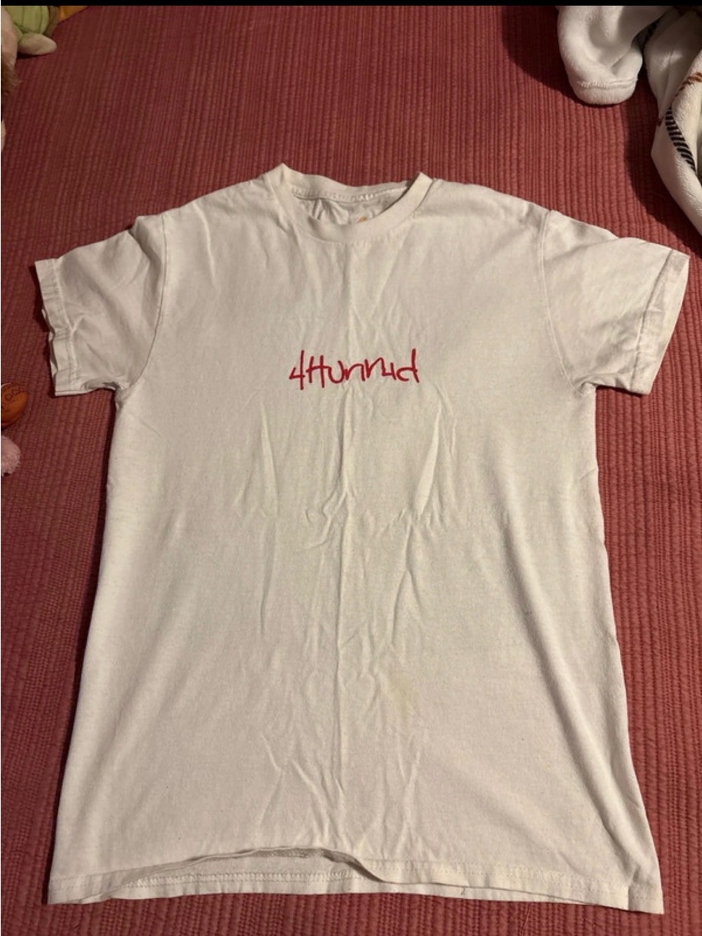 4Hunnid Graphic T-Shirt with Red Script Logo